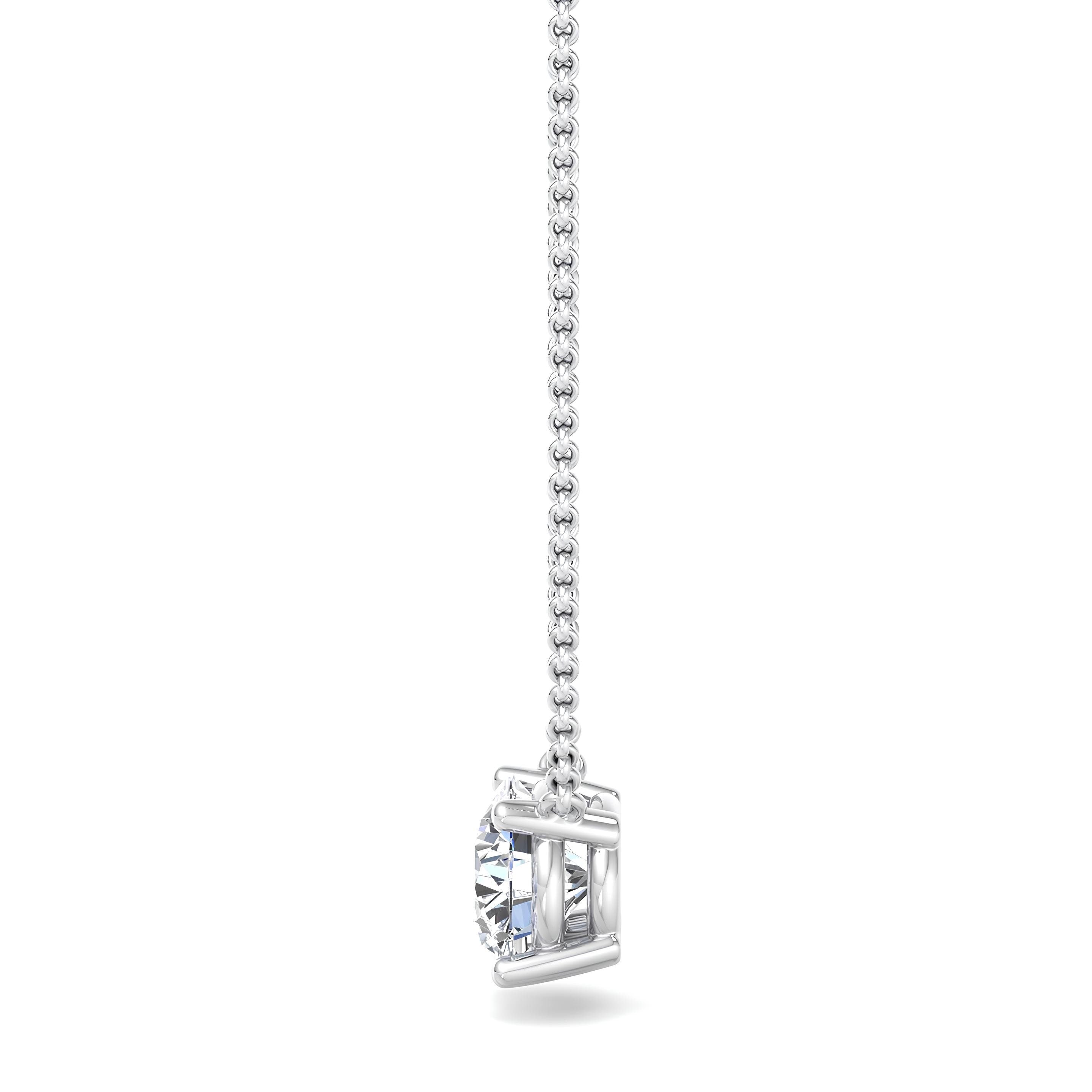 0.25 to 2.00 CTW EF VS/SI Lab-Grown Round Diamond Pendant Necklace Certified, 14K Gold Jewelry Gift